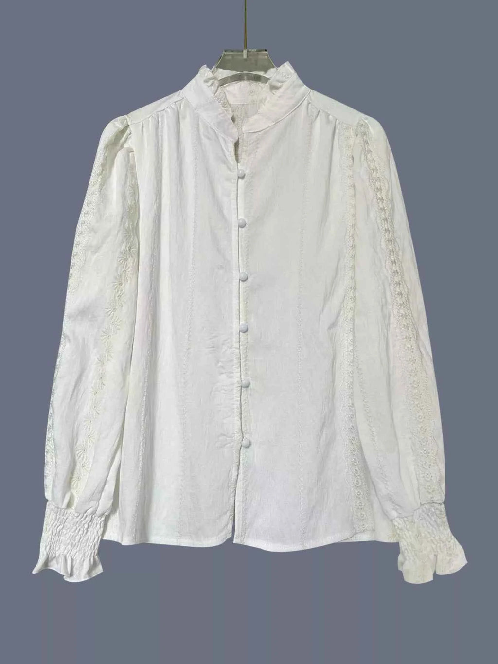 Lace Detail Button Up Shirt b36be17ed11a49f0913120849c66b6c4-Max-Origin