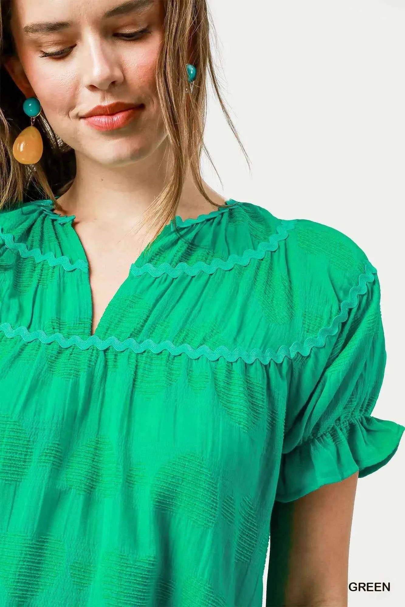 Umgee Heart Pattern Short Sleeve Ruffle Babydoll Dress b36f71c9-1216-4717-ba0e-18ea5f2edd84-Max-Origin