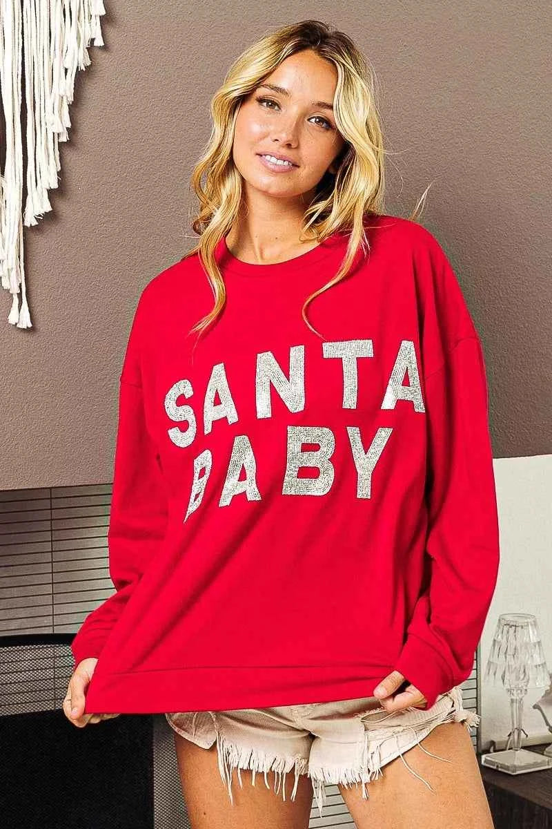 BiBi Santa Baby Lettering Christmas Sweatshirt b37399720ba849669aaa90d2a9b4ffe9-Max-Origin