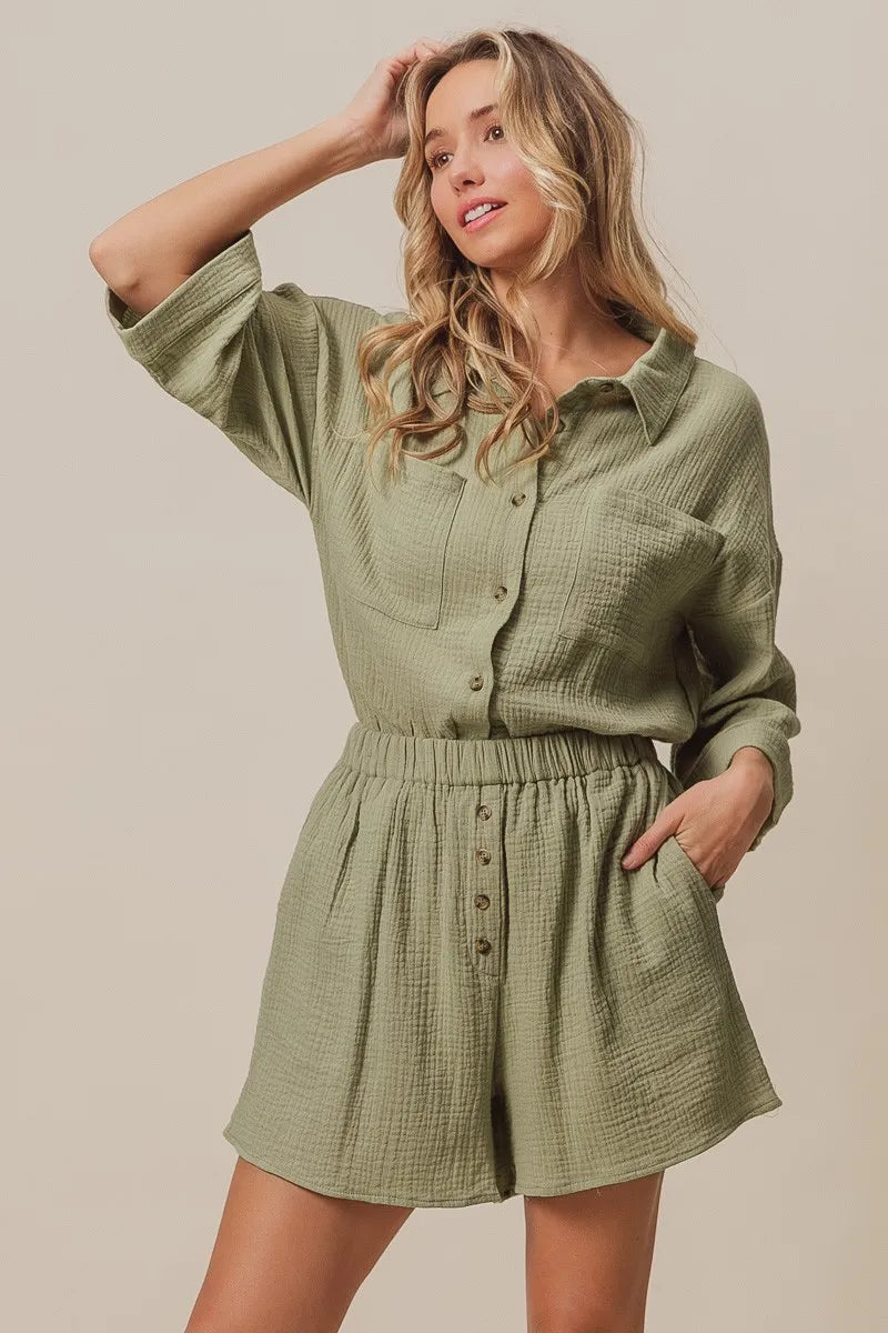 BiBi Crinkle Gauze Shirt and Short Set SAGE b38041f5b1444926aaa2b89f750edad6-Max-Origin