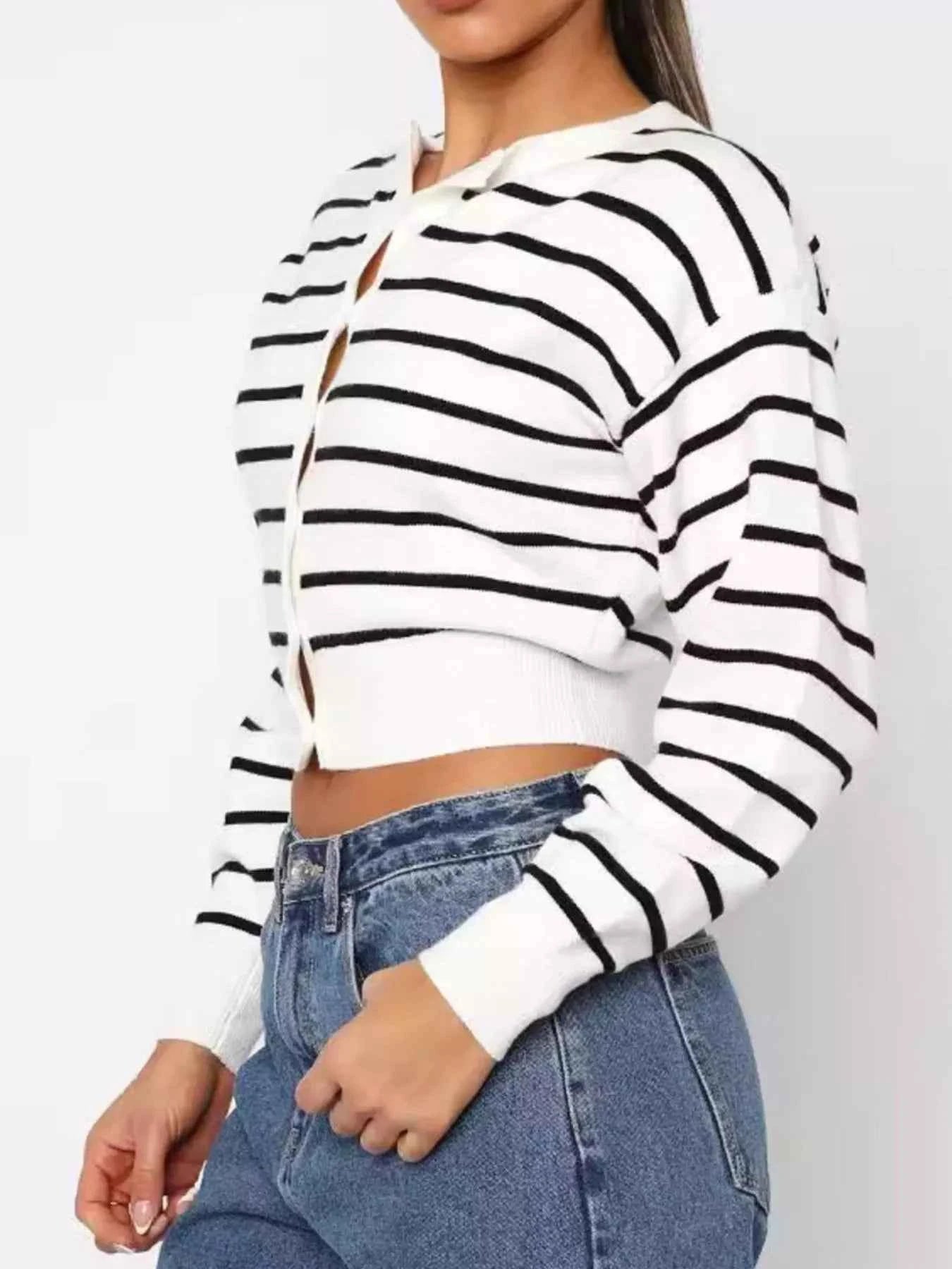 Striped Button Up Cardigan b38a91d8-cd55-442f-9a1a-655d108099f2-Max-Origin