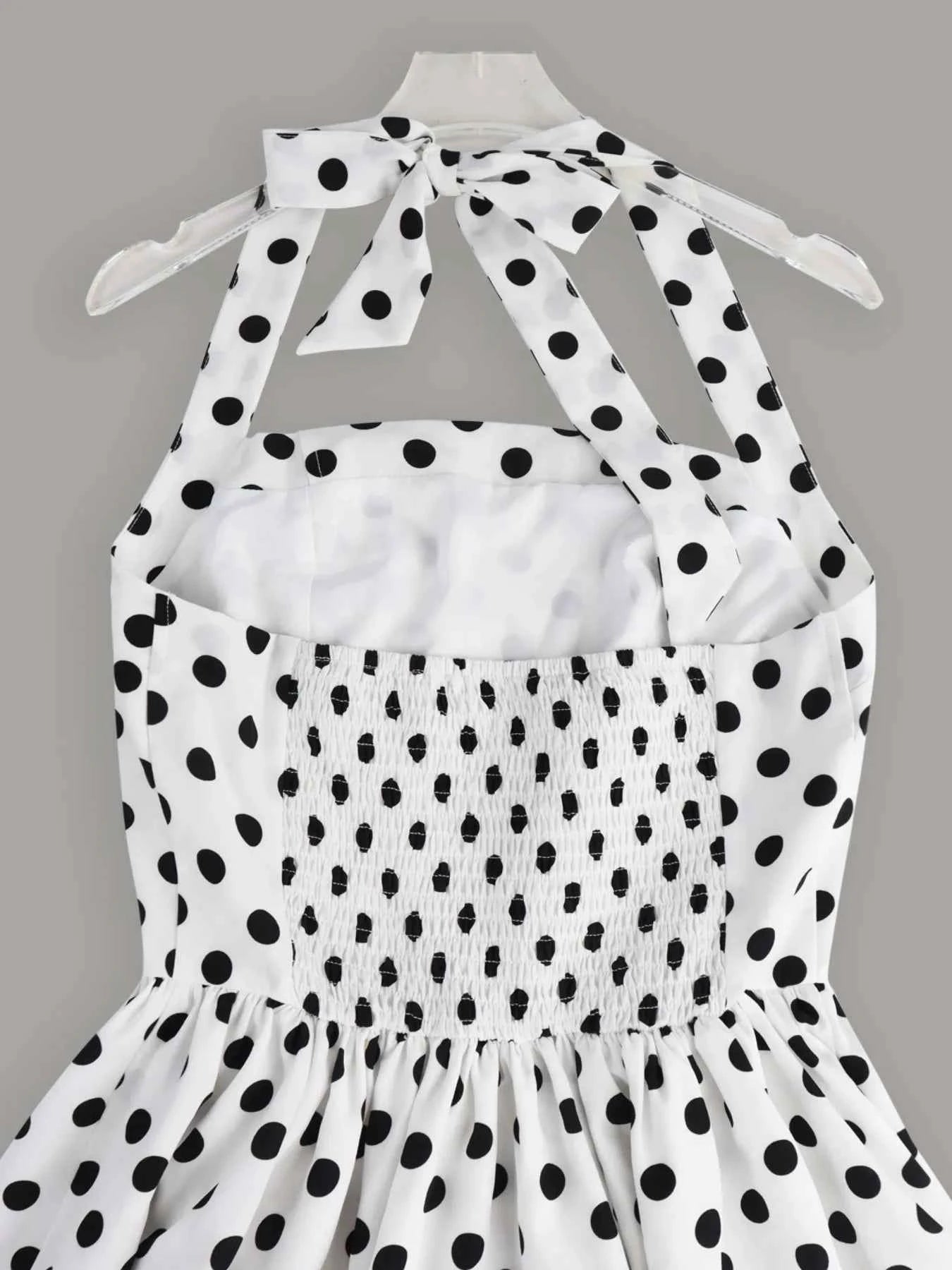 Polka Dot Halter Neck Mini Dress b3989f23-bcb6-452a-a31f-18f6bd82369b-Max-Origin