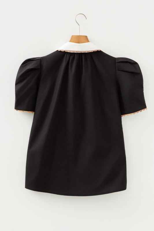 Remington Collar Short Sleeve Blouse b39b1afe-b607-40c4-9d84-cd3bda42c524