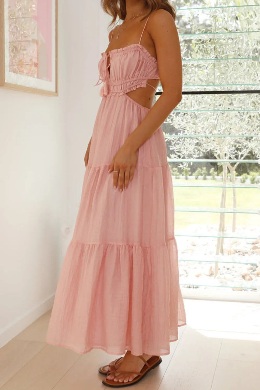 Cutout Square Neck Midi Cami Dress b3a4f752-589b-49bc-90f1-4601b8d51f26-Max-Origin