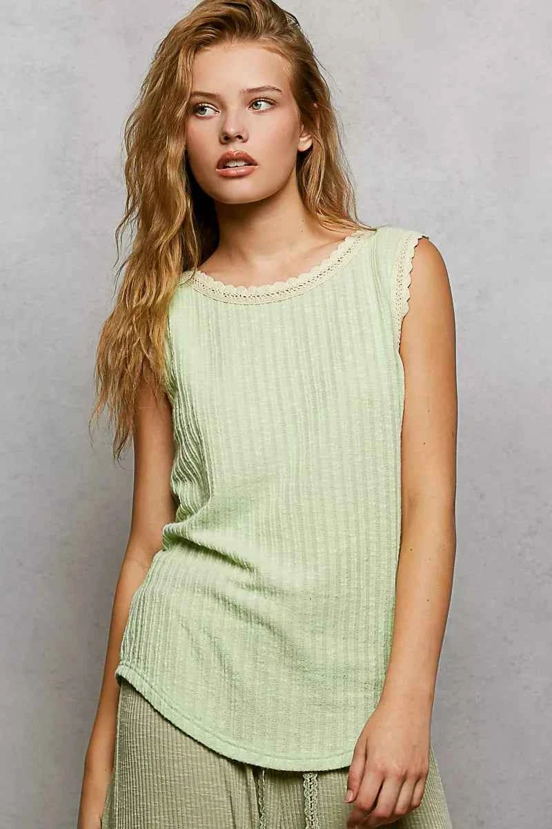 POL Ribbed Round Neck Tank with Lace Trim b3bf67b5-19af-485f-adb8-18413fb86267-Max-Origin