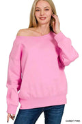 Zenana Fleece Boat Neck Sweatshirt CANDY PINK b3cf8abc38f1426cbbb96637e9d01d0f-Max-Origin