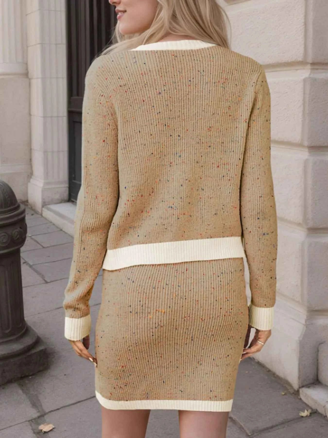 Contrast Trim Ribbed Top and Skirt Sweater Set b3dc977c-321c-4fae-a53c-e7169b6d5afa-Max-Origin
