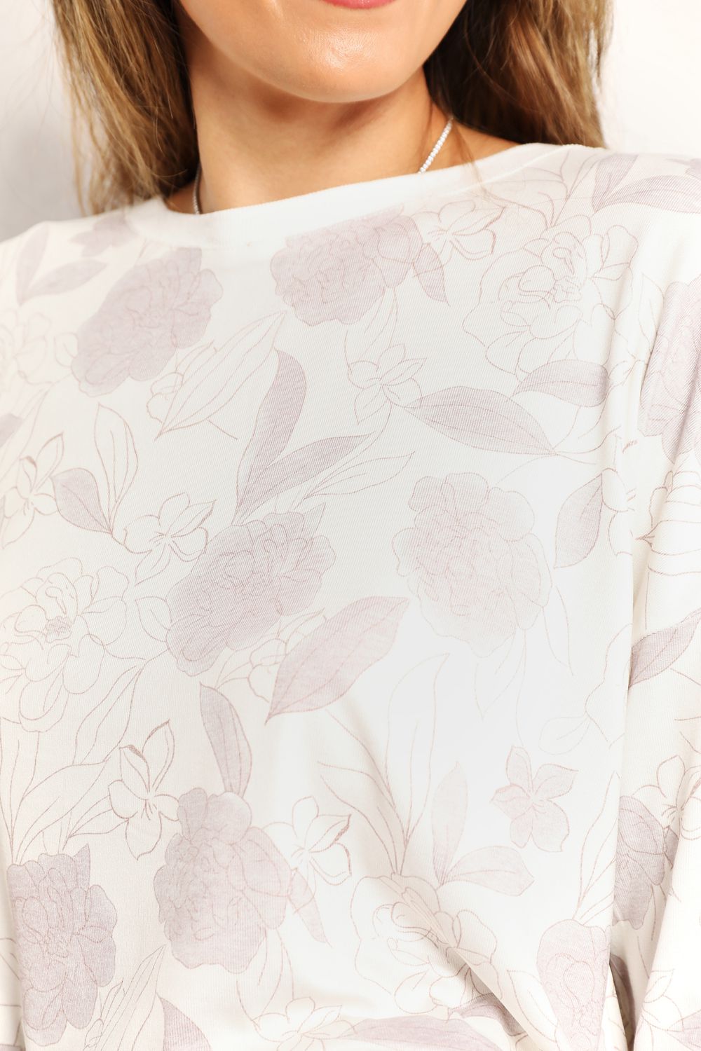 Double Take Floral Long Sleeve Top and Shorts Loungewear Set b3f006d23a40407eacdc843a44462a8d-Max