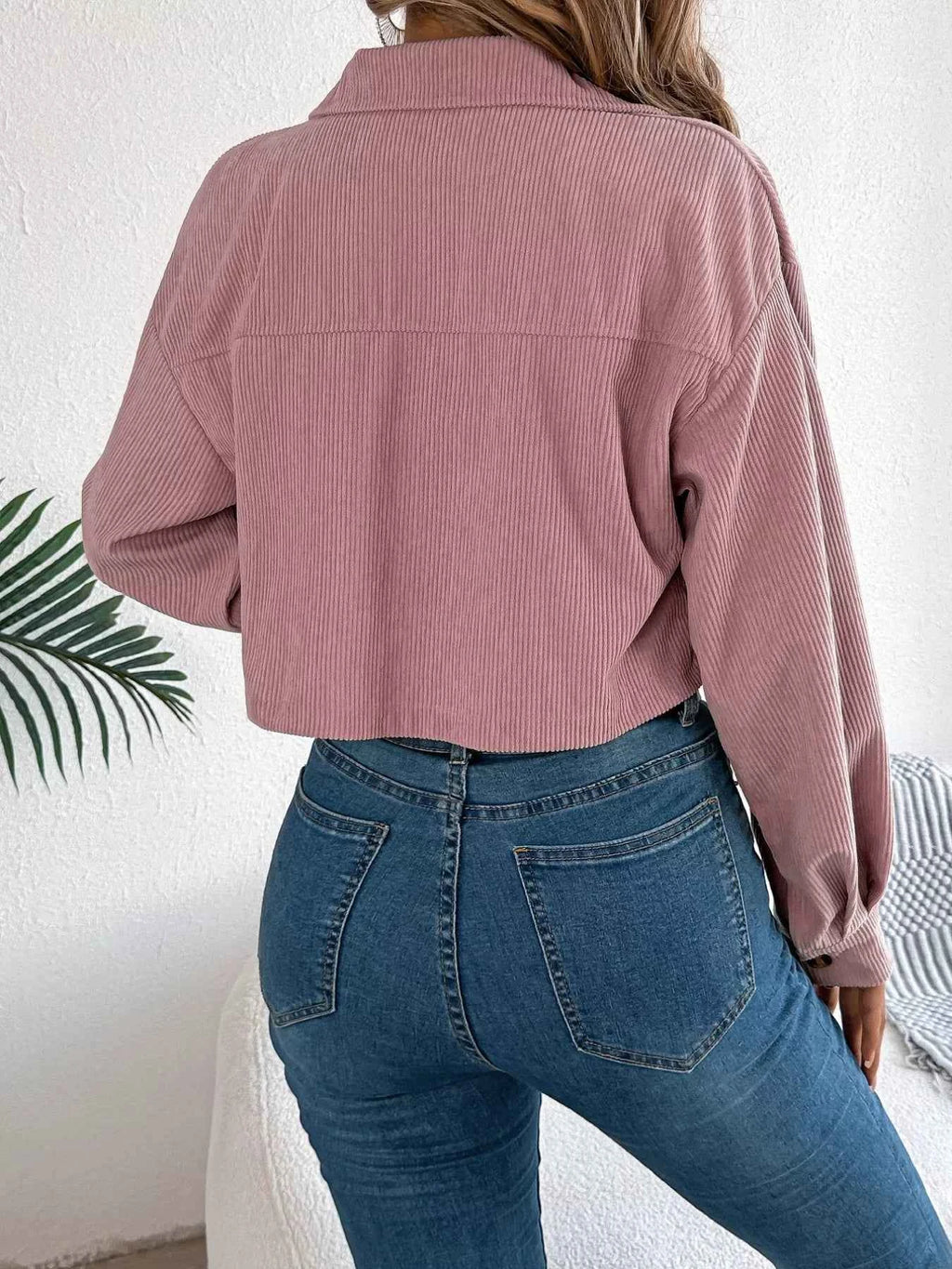Corduroy Button-Up Dropped Shoulder Jacket b3f20632-3461-4fe9-89c3-e14467030fb7-Max-Origin