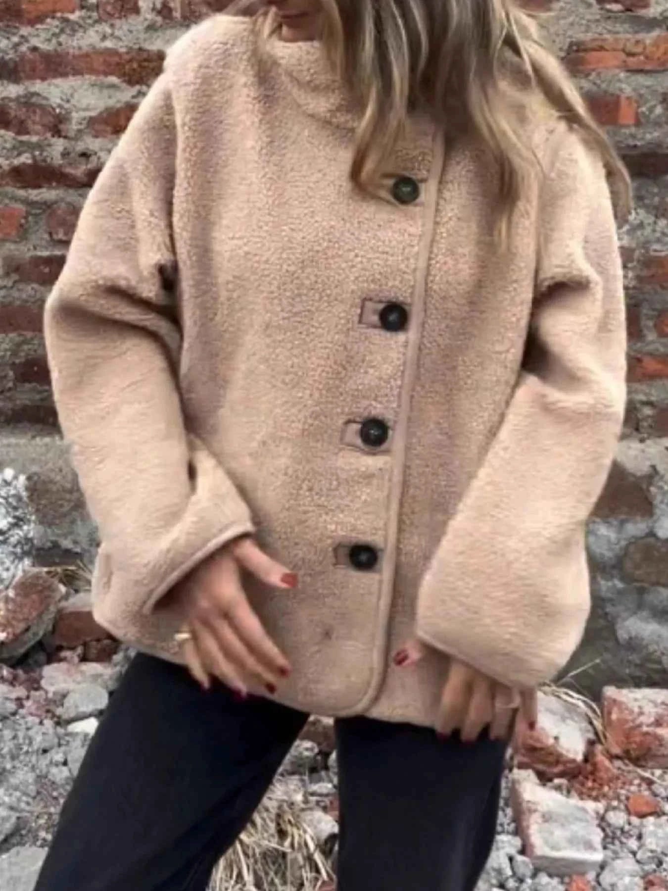 Full Size Button Up Long Sleeve Fleece Jacket Plus Size b3f405a2-6a84-4724-8d7b-de172fd78ca6-Max-Origin