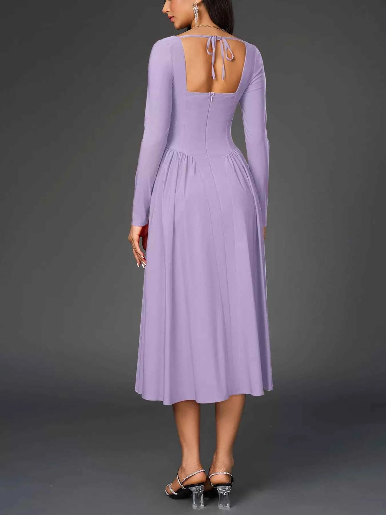 Sweetheart Neckline Long Sleeve A-Line Midi Dress b402f5d9748c4bb0ae7aa61b8e24486c-Max-Origin