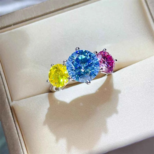 5 Carat Moissanite 925 Sterling Silver Ring Colorful b41a2057-da5b-4e90-8354-8384ab2116d3-Max-Origin