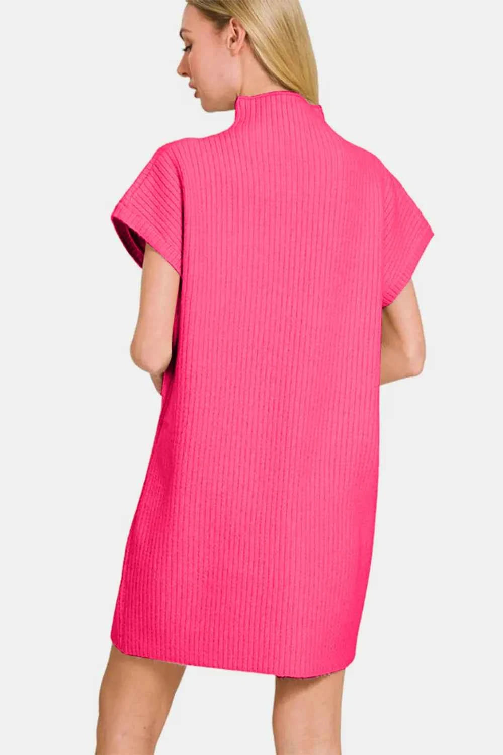 Zenana Short Sleeve Sweater Mini Dress b4352127-37e9-4c9c-9329-e4726a6026f0-Max