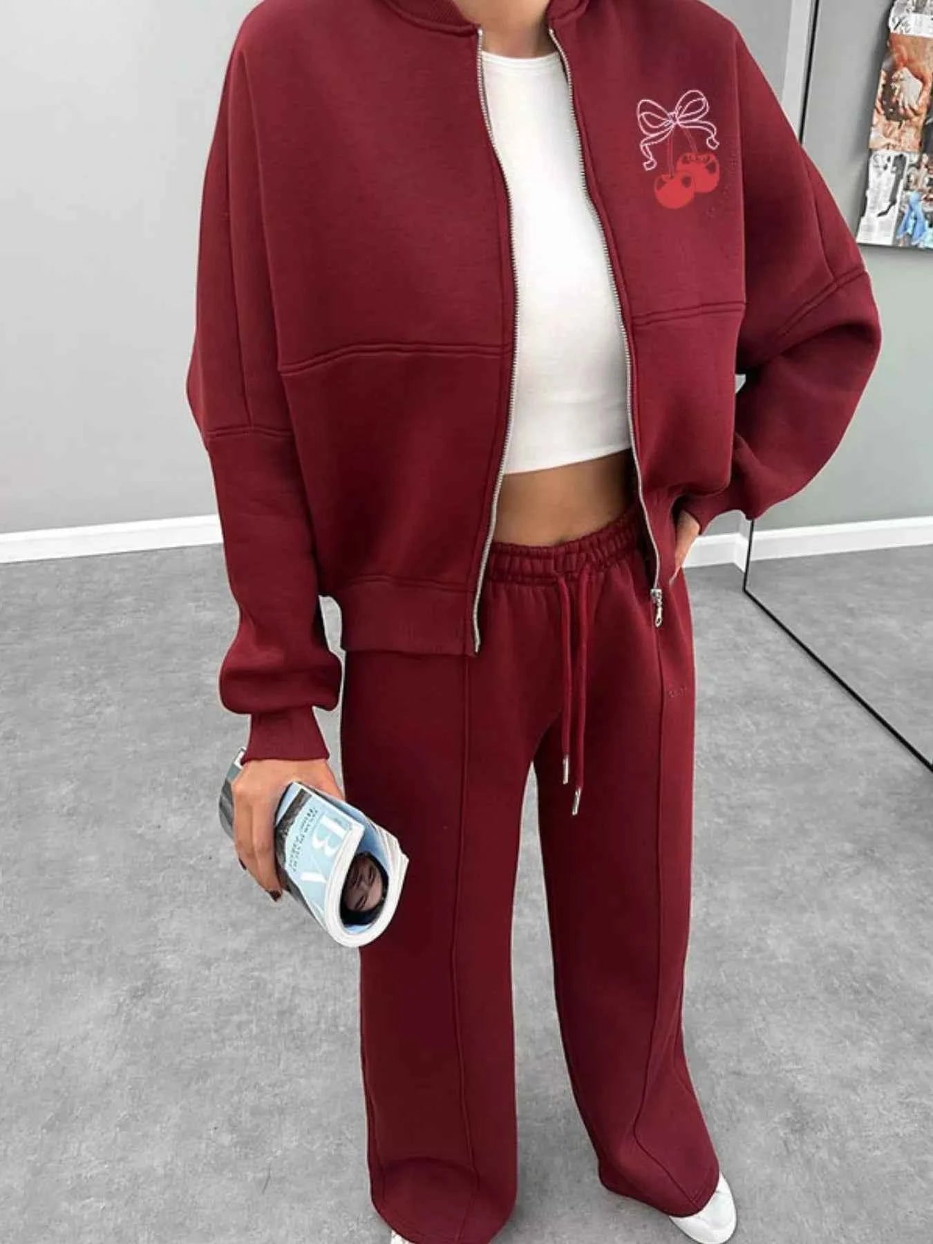 Zip Up Dropped Shoulder Outerwear and Pants Set b43c270d-9a7e-4ec5-ae0c-f87e8a9ae876-Max-Origin