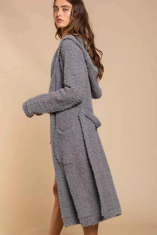 Berber fleece Tie Front Tunic Cardigan with Pockets b4614bb9-20de-4e5a-bda9-1b51df11a49d-Max-Origin