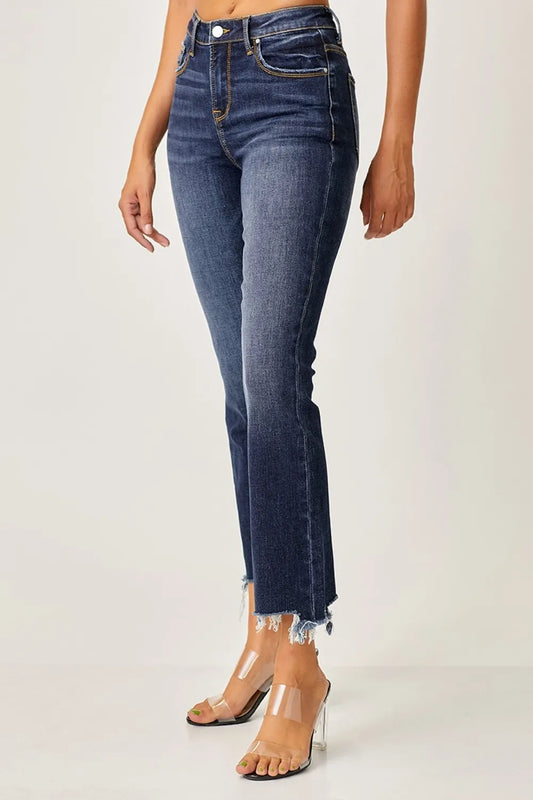 Full Size Frayed Hem Cropped Straight Jeans b4732372-9998-469f-b054-419801f22d6c-Max
