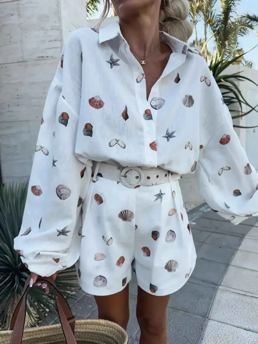 Printed Button Up Shirt and Shorts Set b47f87347e9942168cc954373dd0b8d5-Max-Origin