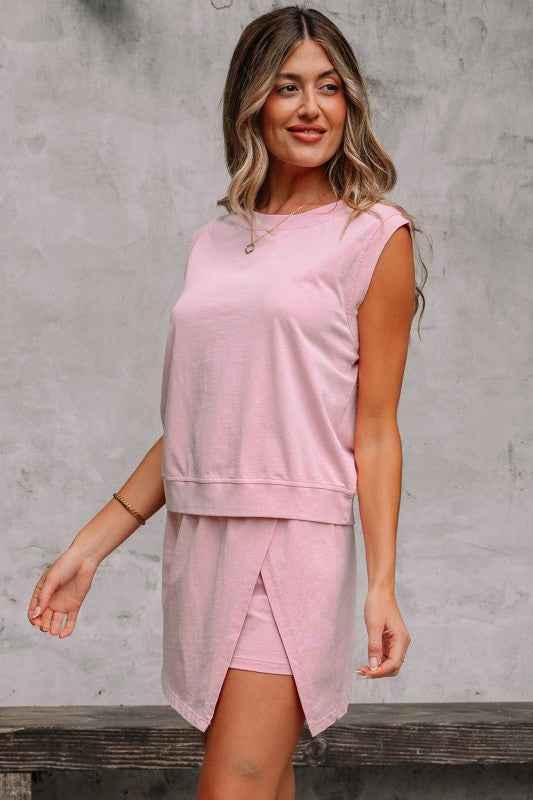 Mineral Wash Tank Top and Lined Split Skirt Set b48c7cc2-8bd3-4799-b657-5c5d9e628e32
