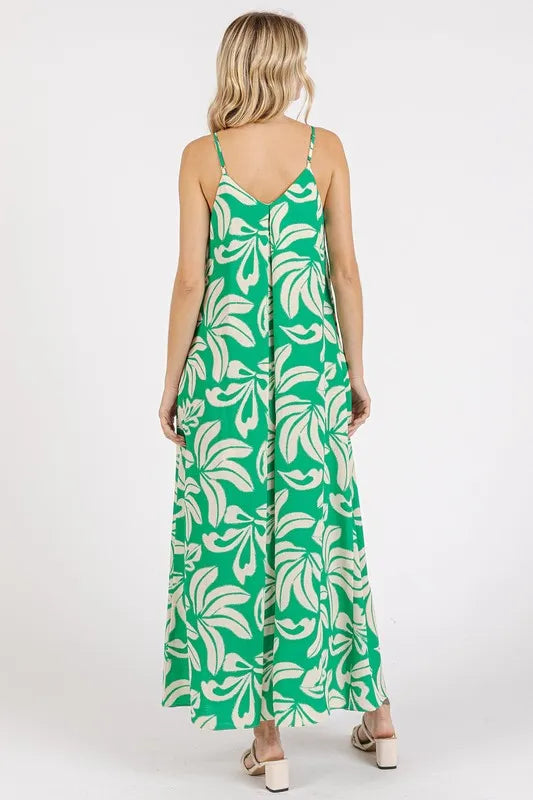 Mittoshop Printed V-Neck Maxi Cami Dress with Pockets b4aa7a45-b64f-47cc-9f14-ecc05269a68e-Max