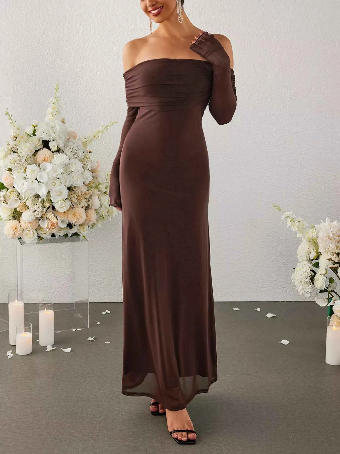 Off-Shoulder Ruched Long Sleeve Maxi Dress b4bbfc7cc5ec4fa3a14a1b9613d7f786-Max-Origin