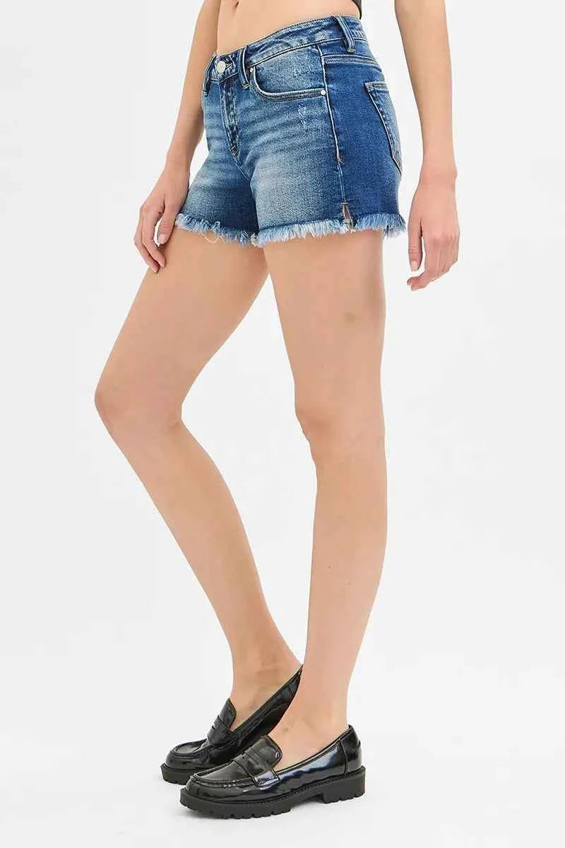 RISEN Full Size Low Rise Frayed Denim Shorts Plus Size b4cfd7f200e044aa9674049293bee698-Max-Origin