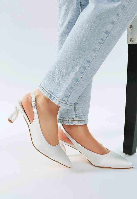 Vinca Satin Pointed Toe Slingbacks b53a5d3b-6634-45ee-9b7a-60f92e2465b5