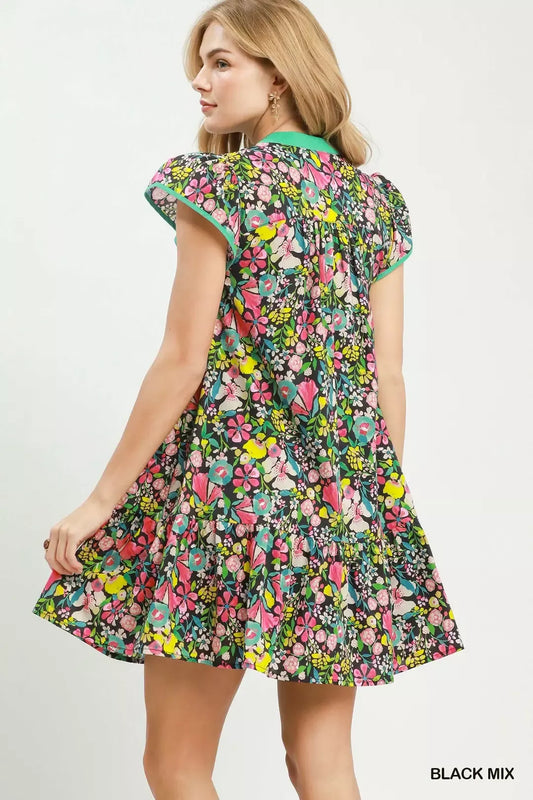 Floral Flutter Sleeve Tiered Mini Dress b53d0dd7-0f60-4025-8956-648a30f724c4-Max-Origin