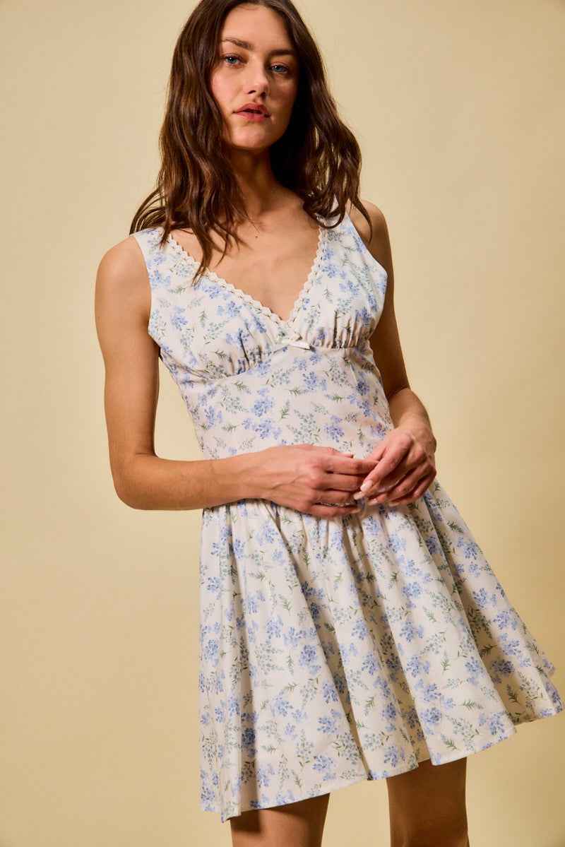 SO ME Froal Print Fit and Flare Dress b54231042a2e4e2783c3386818f1239d-Max