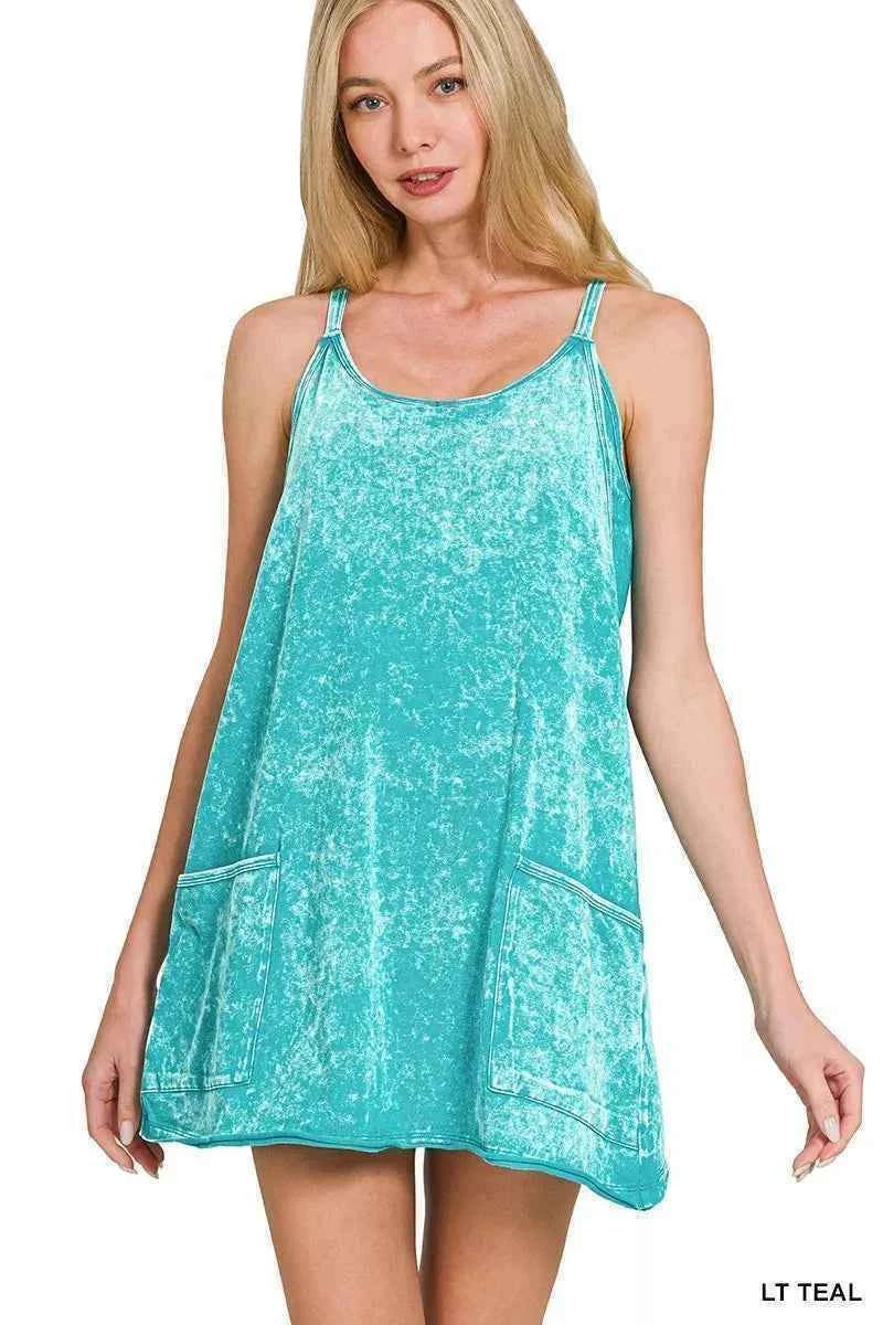 Zenana Acid Washed Mini Dress With Built-in Romper Liner LT TEAL b543d50366cd4bceba00db5d8c5ae116-Max-Origin