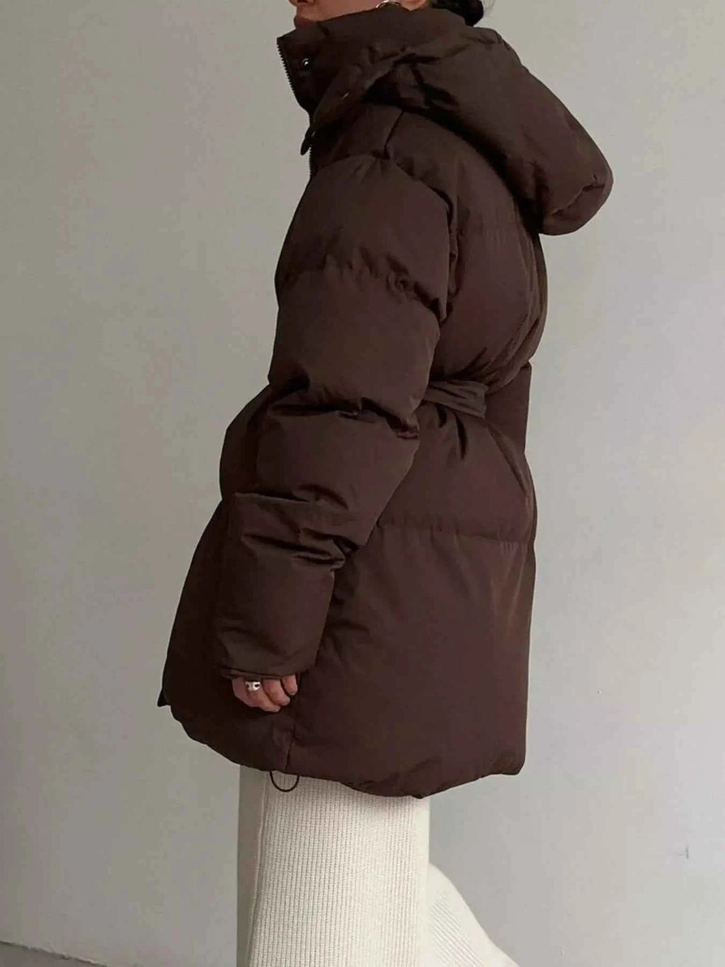 Mid-Length Thickened Hooded Winter Coat with Belted b55db289-8cc6-4609-a410-5a3ef9569796-Max-Origin