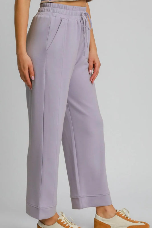 Drawstring Elastic Waist Wide Leg Pants b560d223-647b-4d13-bee1-dd72c27cd5c9-Max