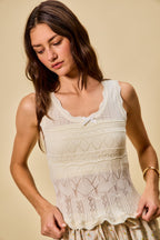 SO ME Scallop Ribbed Sleeveless Knit Top b563a7bee4954ab0b8e25264ba7e505c-Max