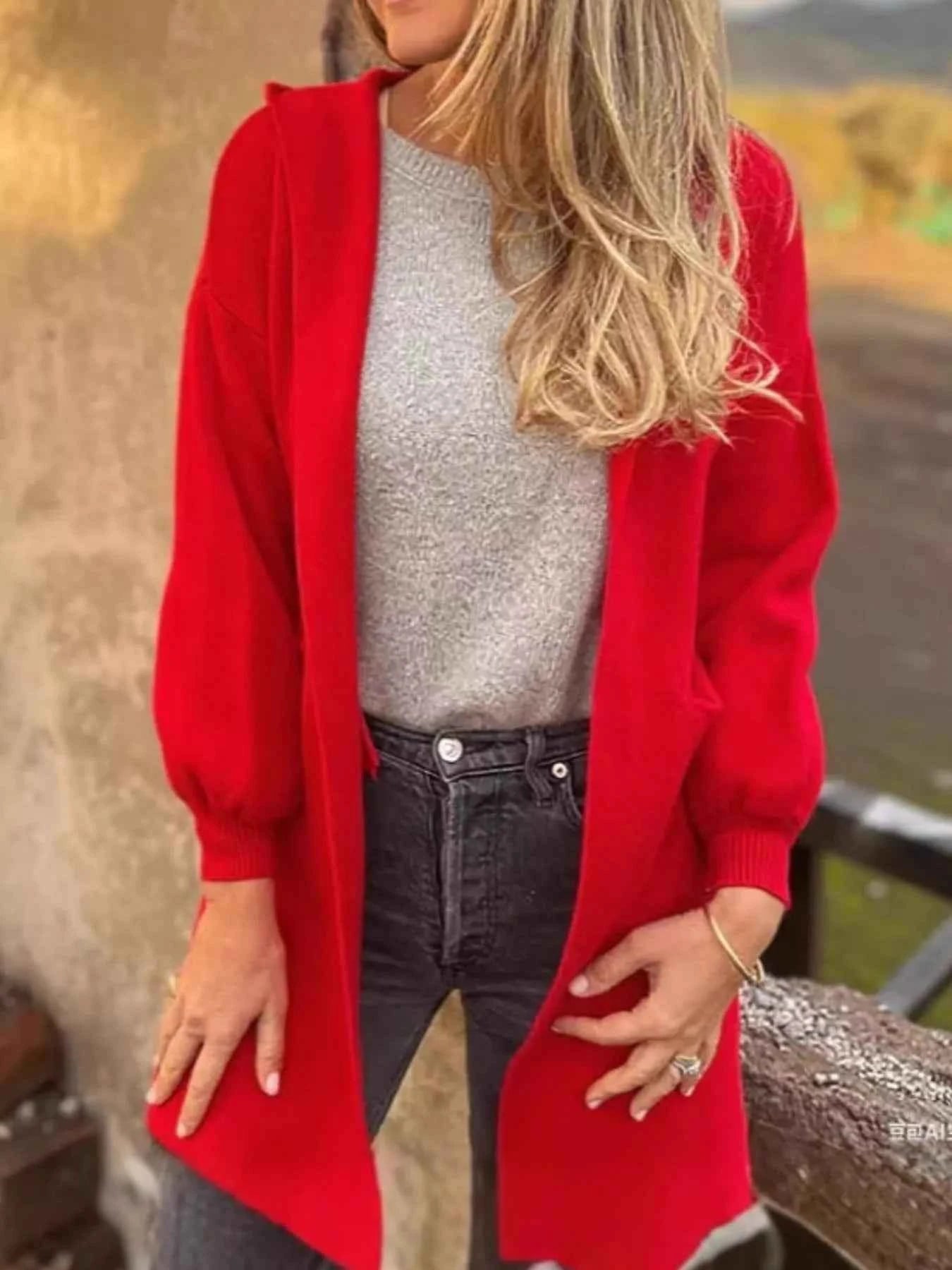 Full Size Open Front Drop Shoulder Hooded Cardigan Plus Size b5794472-66ac-4330-8c8d-aff81dc46c7b-Max-Origin