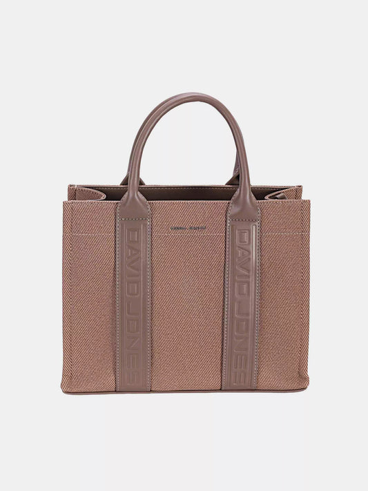 David Jones Canvas Tote Handbag with Contrast Leather Handles b5860665-f374-4df3-975e-363f38f7f163-Max-Origin