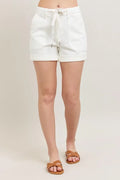 Judy Blue Full Size High Waist Cuff Denim Shorts Plus Size WHT b586b031aa6043f1ba00364402c95c75-Max-Origin