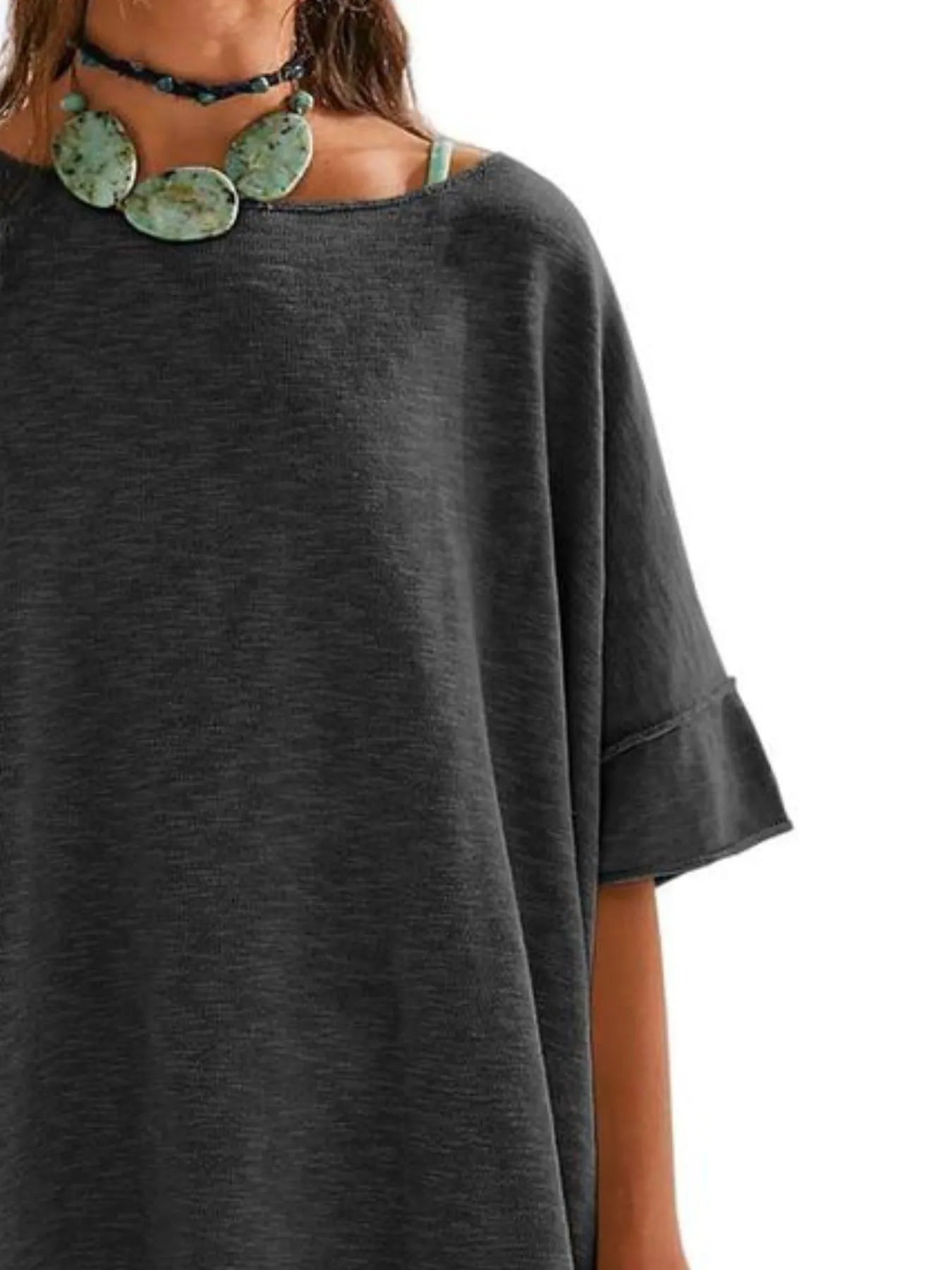 Oversized Round Neck Drop-Shoulder T-Shirt b592f620-b080-4e15-8c47-b98c9736aba5-Max-Origin