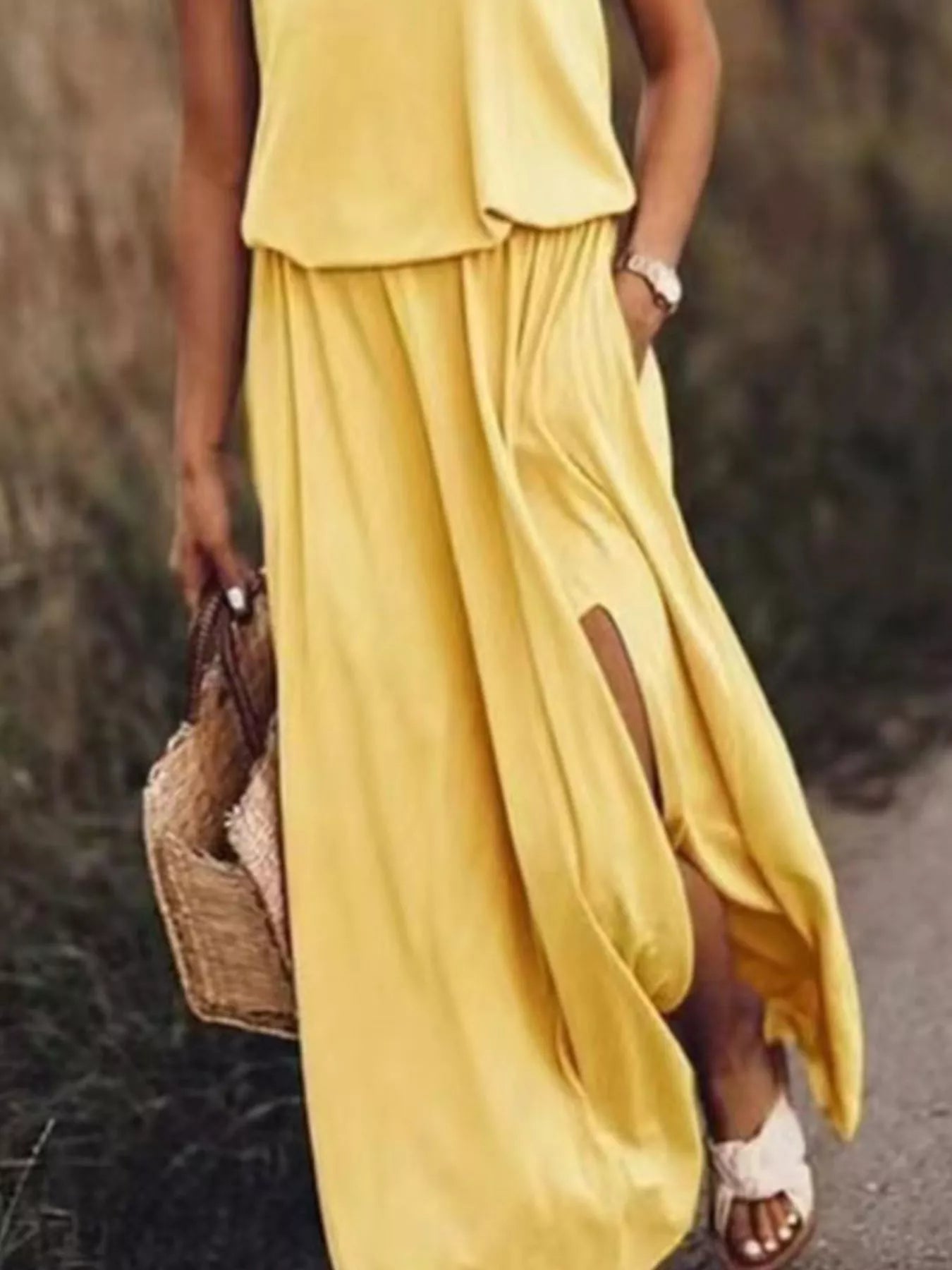 Full Size Round Neck Sleeveless Slit Maxi Dress Plus Size b5a247f9-b72e-40fc-a3be-430b9e57742d-Max-Origin