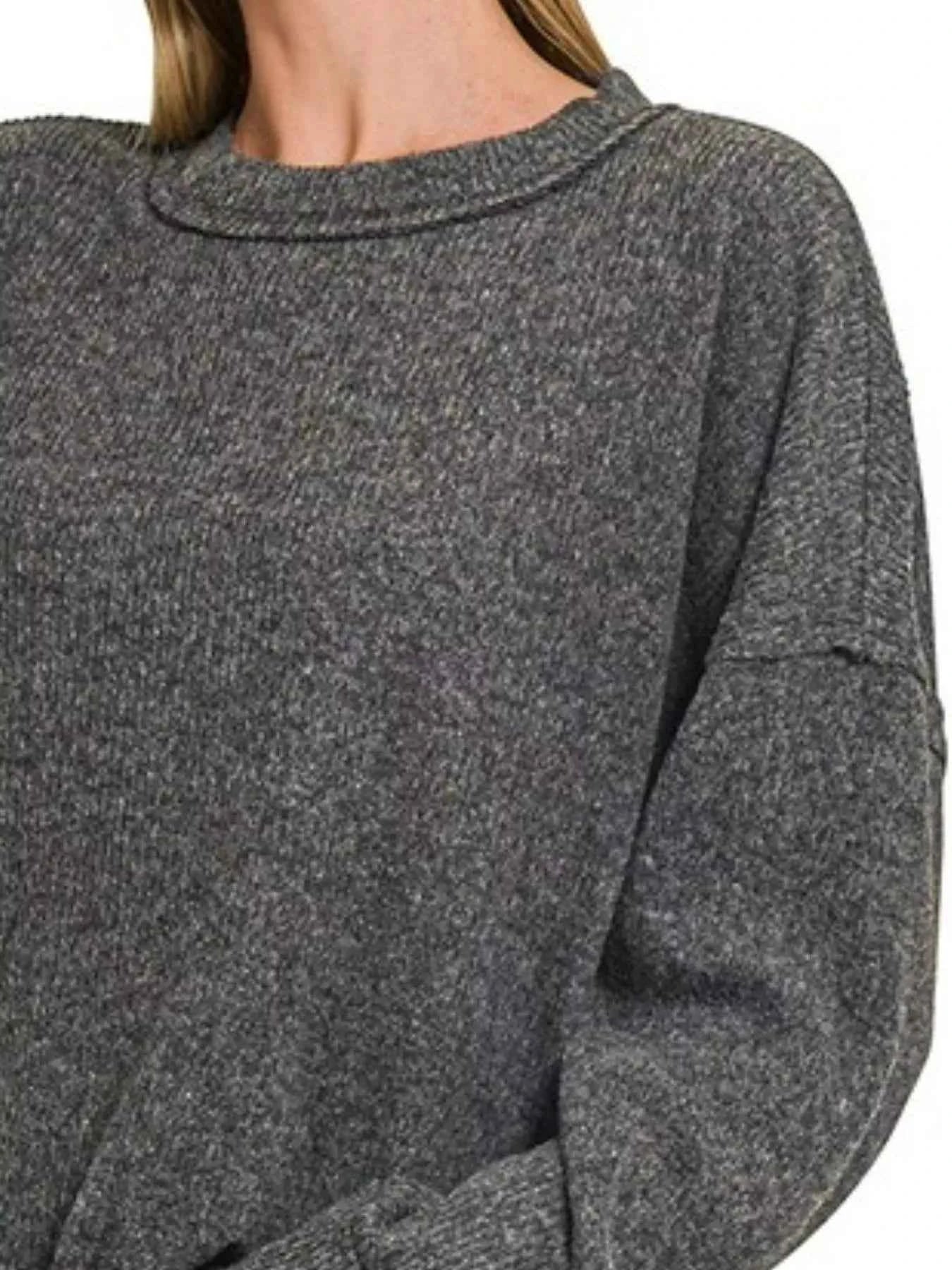 Zenana Full Size Brushed Ribbed Hacci Drop Shoulder Sweater Plus Size b5a47d42-28a8-4cc7-926e-efb9b87352ed-Max-Origin