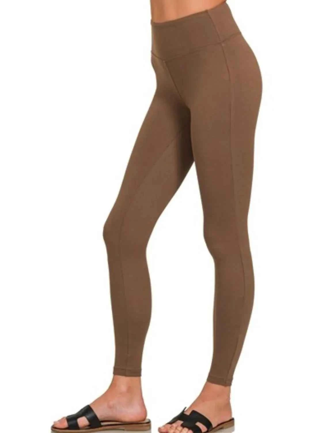 Zenana Microfiber Waistband Leggings b5c9f806-feea-4bfe-b3b0-8c51e4af76c9-Max-Origin