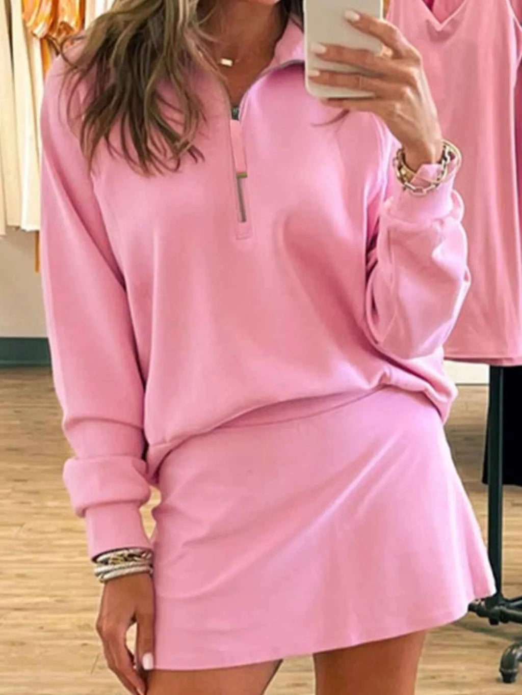 Half Zip Long Sleeve Top and Mini Skirt 2pcs Outfit b5cc1d7c-a3f5-442d-a3a8-0a21ea1e8fa6-Max-Origin