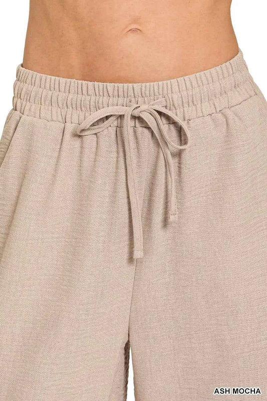 Woven Crepe Elastic Band Pants b5cfaf63f99d44ce88d0cfe9a6489d38-Max-Origin