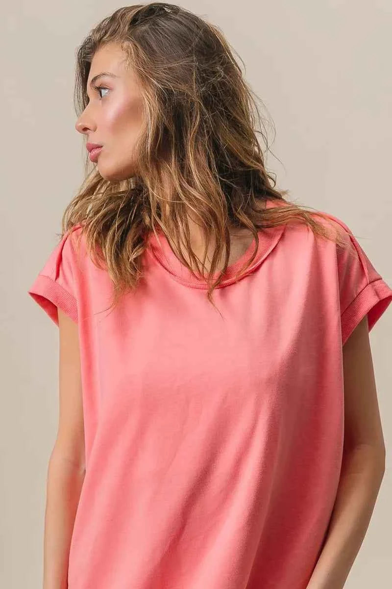 BiBi French Terry Drop Shoulder Basic Top b5d4d9cfafe64049a65fb7a1e9df393d-Max-Origin