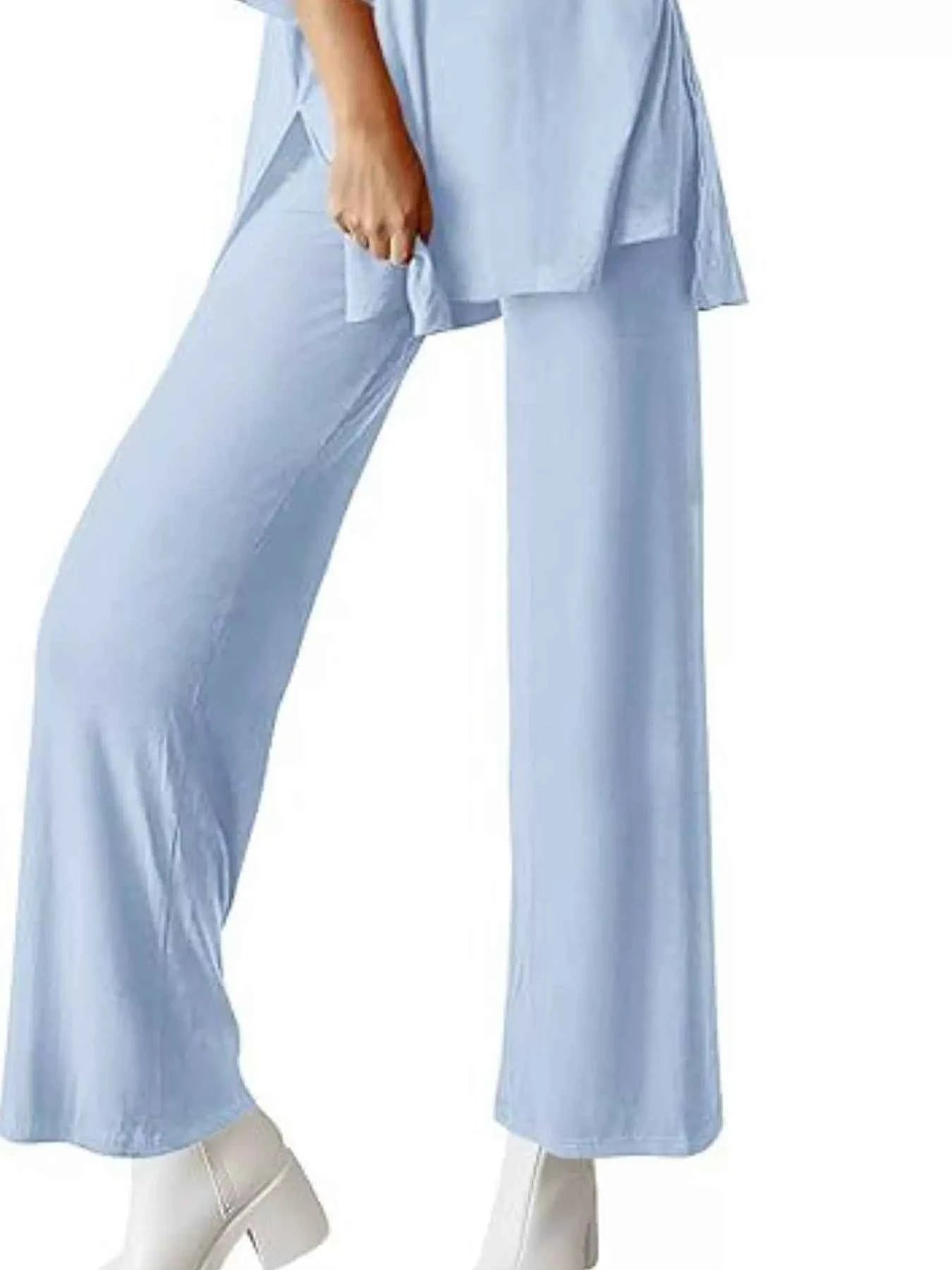 Relaxed Fit Round Neck Top and Pants Two-Piece Set b5f0a024-8e7f-4024-a2d0-14d64a3747f5-Max-Origin