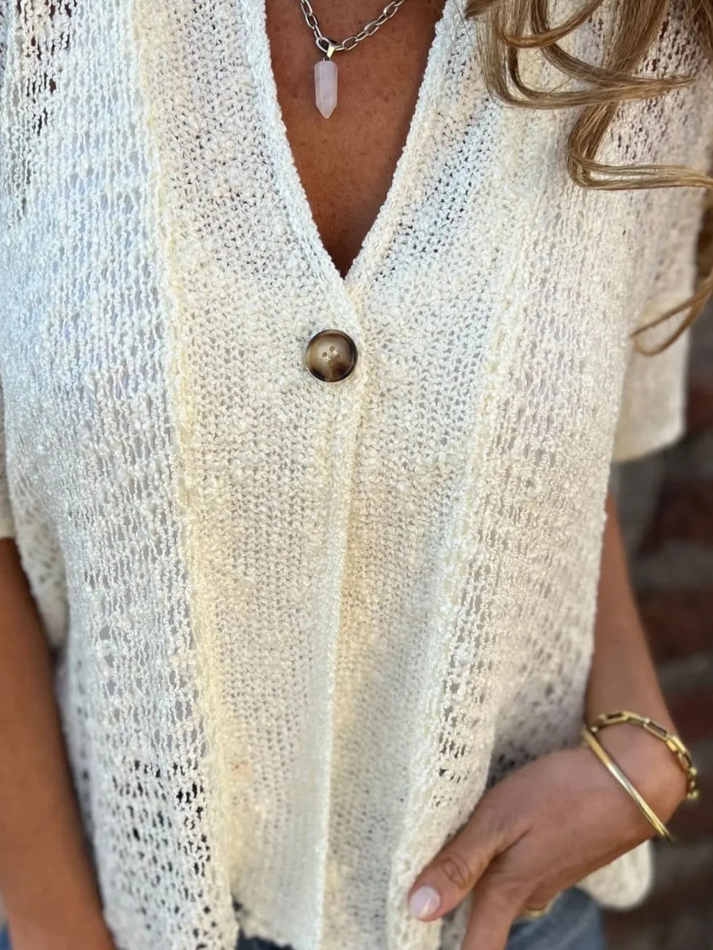 Full Size One Button Openwork Cardigan Plus Size b5f3d905-f45a-4c36-86d6-8f7926f4bb2f-Max-Origin