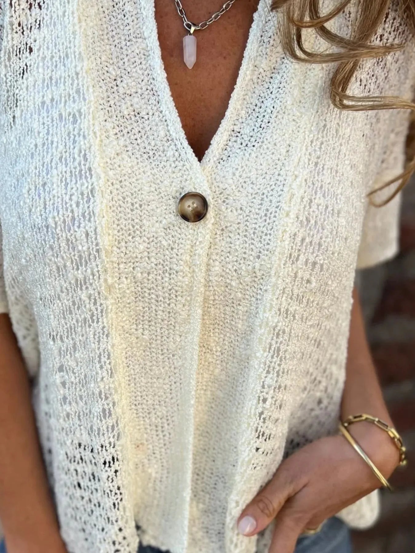 Full Size One Button Openwork Cardigan Plus Size b5f3d905-f45a-4c36-86d6-8f7926f4bb2f-Max-Origin
