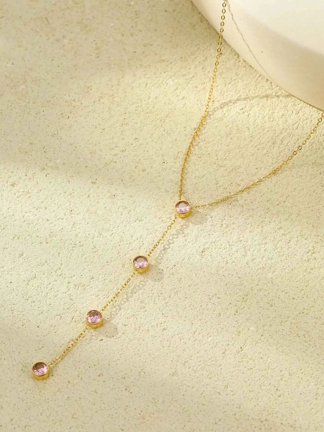18K Gold-Plated Stainless Steel Zircon Y-Drop Necklace b5faec45-43f0-48bf-852b-d76a8111d5b2-Max-Origin