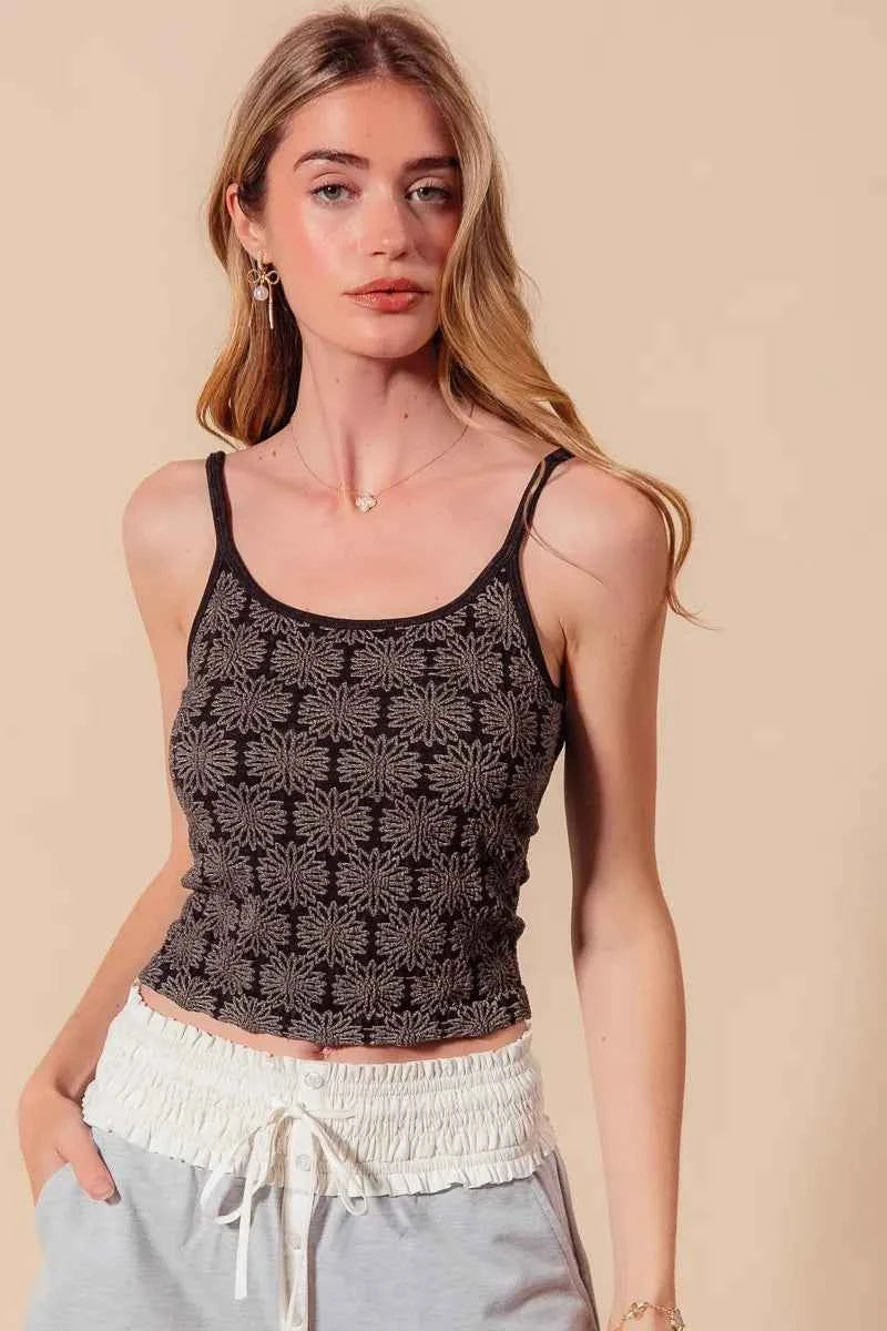 SO ME Two Tone Floral Seamless Tank Top CHARCOAL BLACK b5fd0c2b366d4efbb8e98aa70fe439f2-Max-Origin