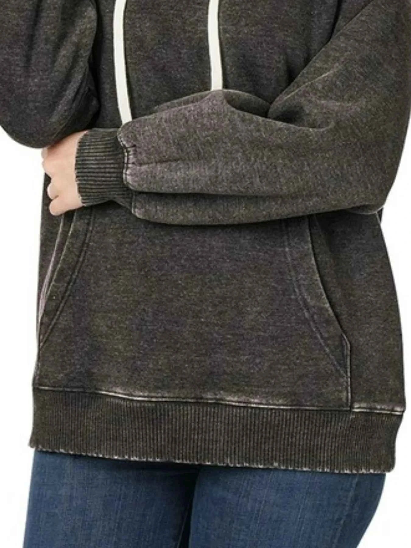 Zenana Acid Wash Fleece Hoodie with Drawstring b601c928-0b26-4421-af68-b867b2b3685c-Max-Origin