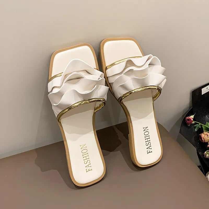 Open Toe Flats Sandals Beige b60493b7-c93b-4e84-814c-9cad479ea1e1-Max-Origin
