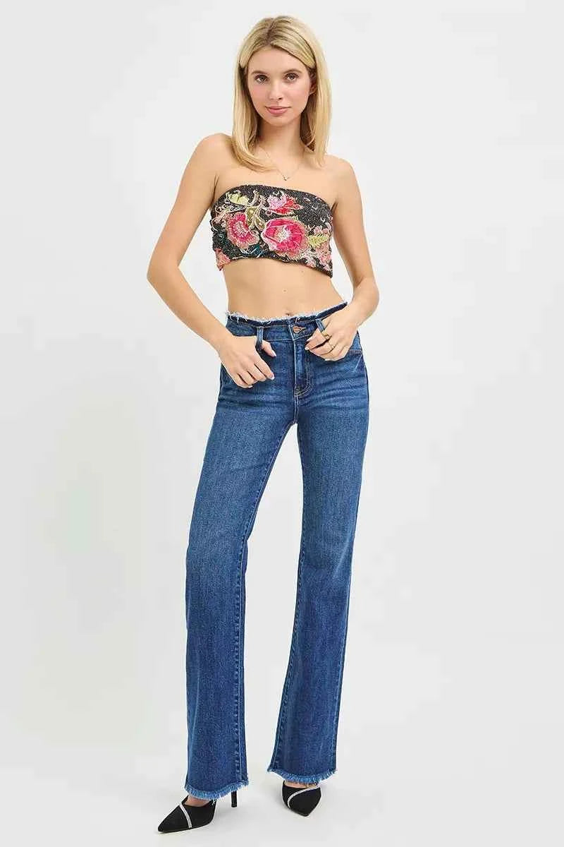 RISEN Full Size Mid Rise Bootcut Frayed Waistband Hem Detail Jeans Plus Size b6155f4fd92d4976a8e5a6f6e7d4e8f2-Max-Origin